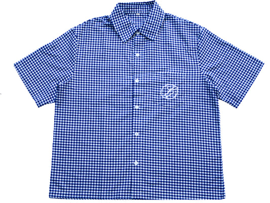 Blue plaid shirt