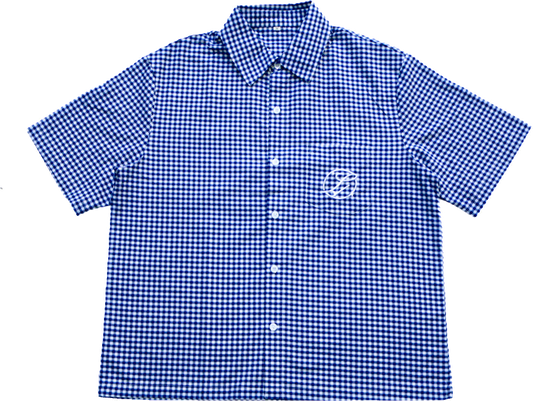 Blue plaid shirt