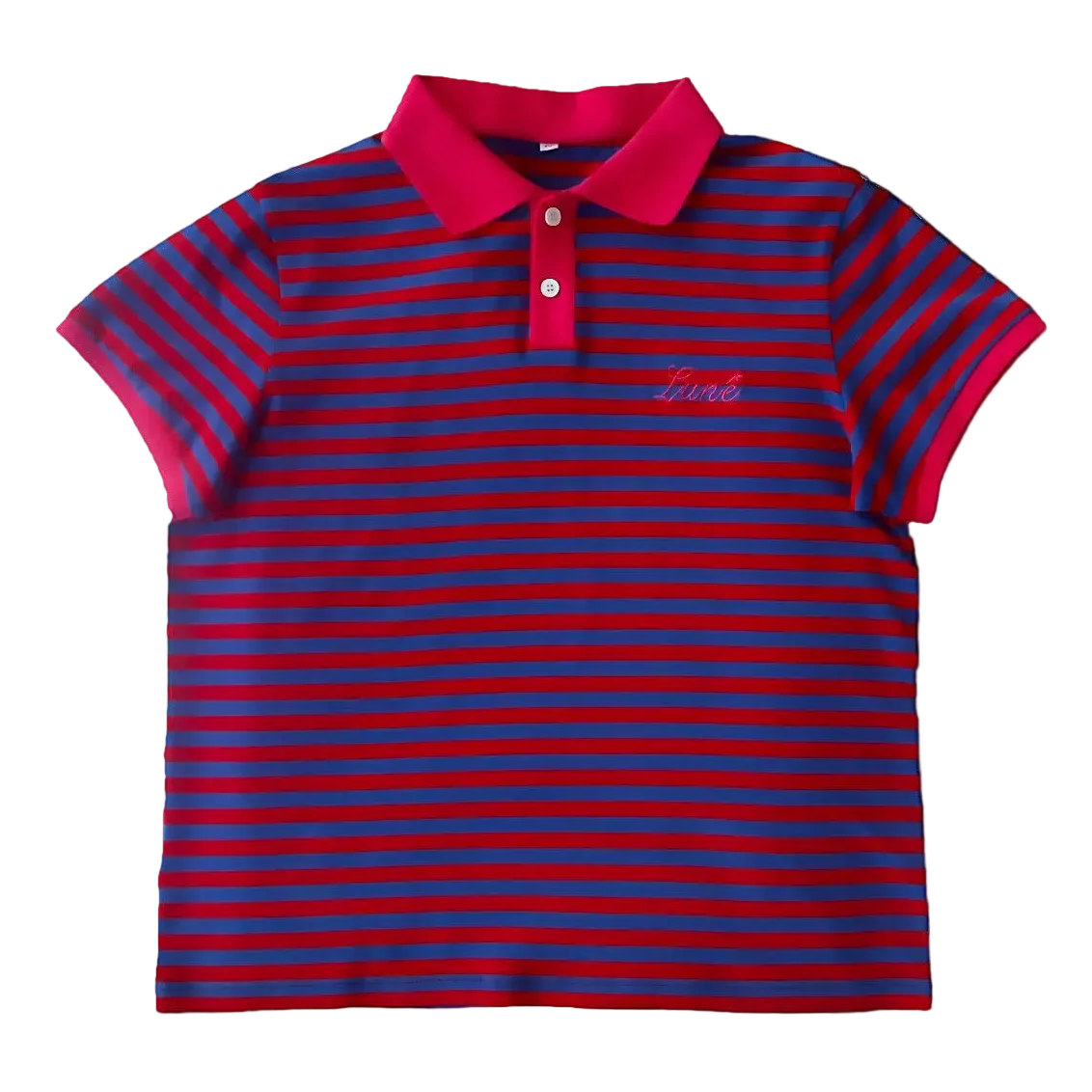 Striped polo [blue/red/pink]
