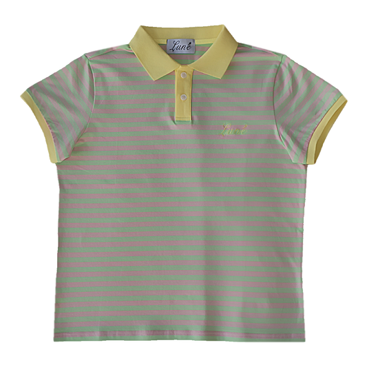 Striped polo [green/pink/yellow]